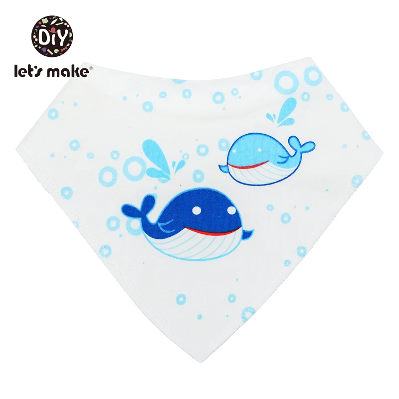 whale Let's Make/детские вещи, Детские нагрудники и салфетки для отрыжки, 1 предмет, хлопковый нагрудник, мультяшный силиконовый прорезыватель, не содержит бисфенола, детские вещи, одежда для кормления - Цвет: whale