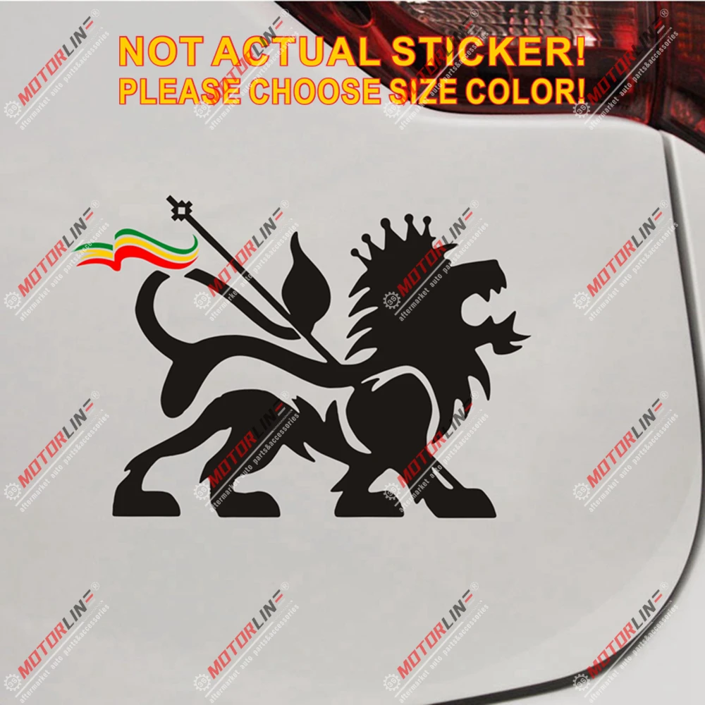 Наклейка с Львом Иуды наклейка раста растафари флаг автомобиля винил Ямайка