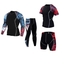 mens thermal underwear fitness set long sleeve pants sports pants elastic compression track and field running wear