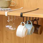 6 крючков, кухонный шкаф, стеллаж для хранения, полка, Висячие Крючки, органайзер для ванной комнаты, вешалка для стеклянных полки шкафов, одежды, кружек