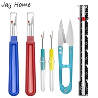 6pcs sewing tools kit sliding gauge measure sewing seam ripper tailor scissor thread cutter for quilting patchwork needlework