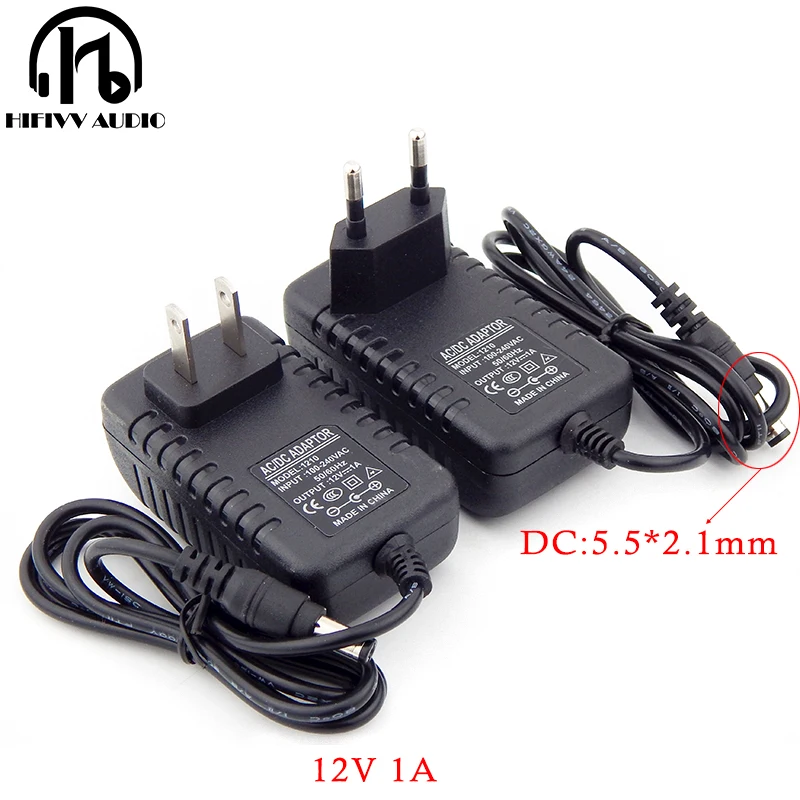 AC 100 240V DC 12V 1A ma адаптер питания для аудио цап маршрутизатор тв приставка вольт
