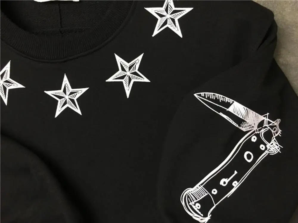 Свитшот DUYOU DY5658 мужской с принтом кольца и звезд брендовая одежда повседневные