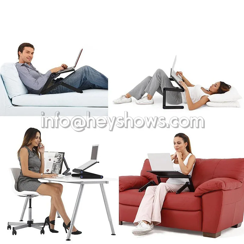 

Laptop Stand With Adjustable Folding Ergonomic Design Table Notebook Desk Holder For PC Ultrabook MacBook Tablet With Mouse Pad