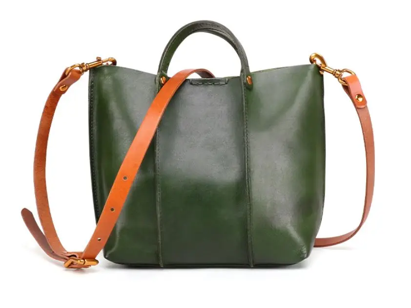 

2pcs/set Women hand-made Genuine leather Tote bags women shoulder bags female sling bag large capacity Messenger bag and totes
