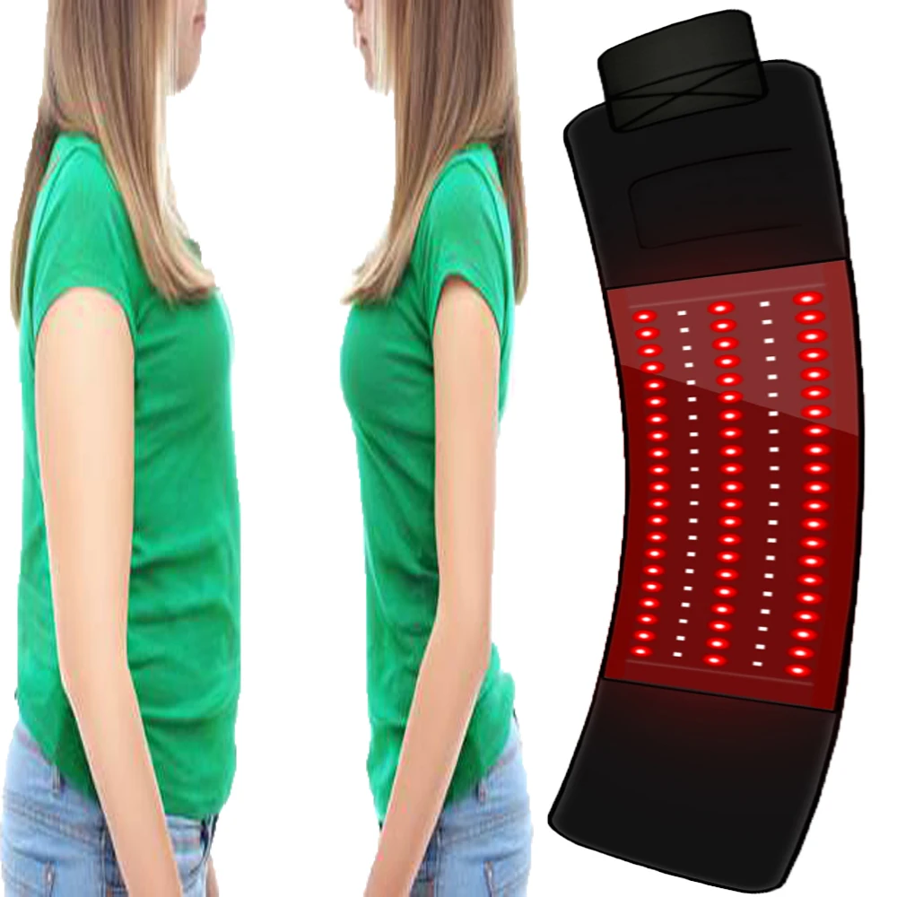 ADVASUN Red Infrared LED Light Therapy Belt 850nm 660nm Back Pain Relief Belt Weight Loss Slimming Machine Waist Heat Pad