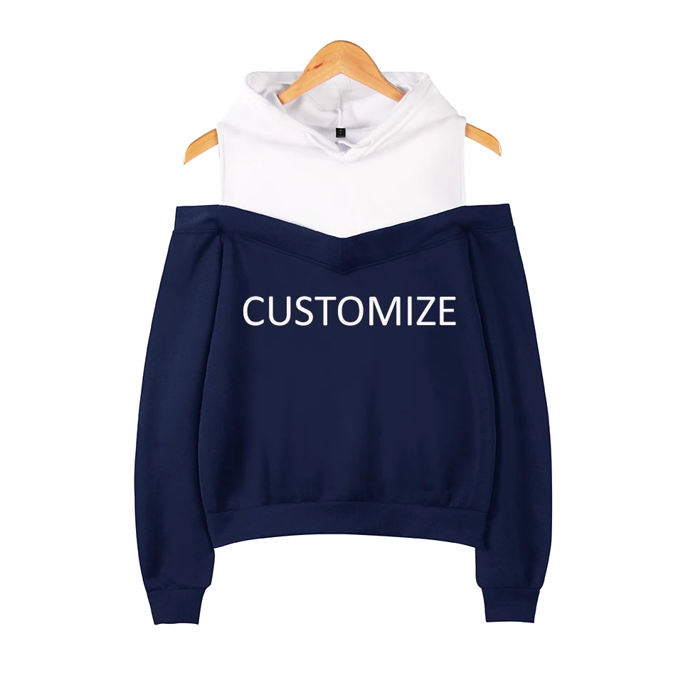 

Drop-shipping Women Hoodie Shirts Female Harajuku Off Shoulder Sweatshirts Customized your design kpop hoodies sweatshirt Y9
