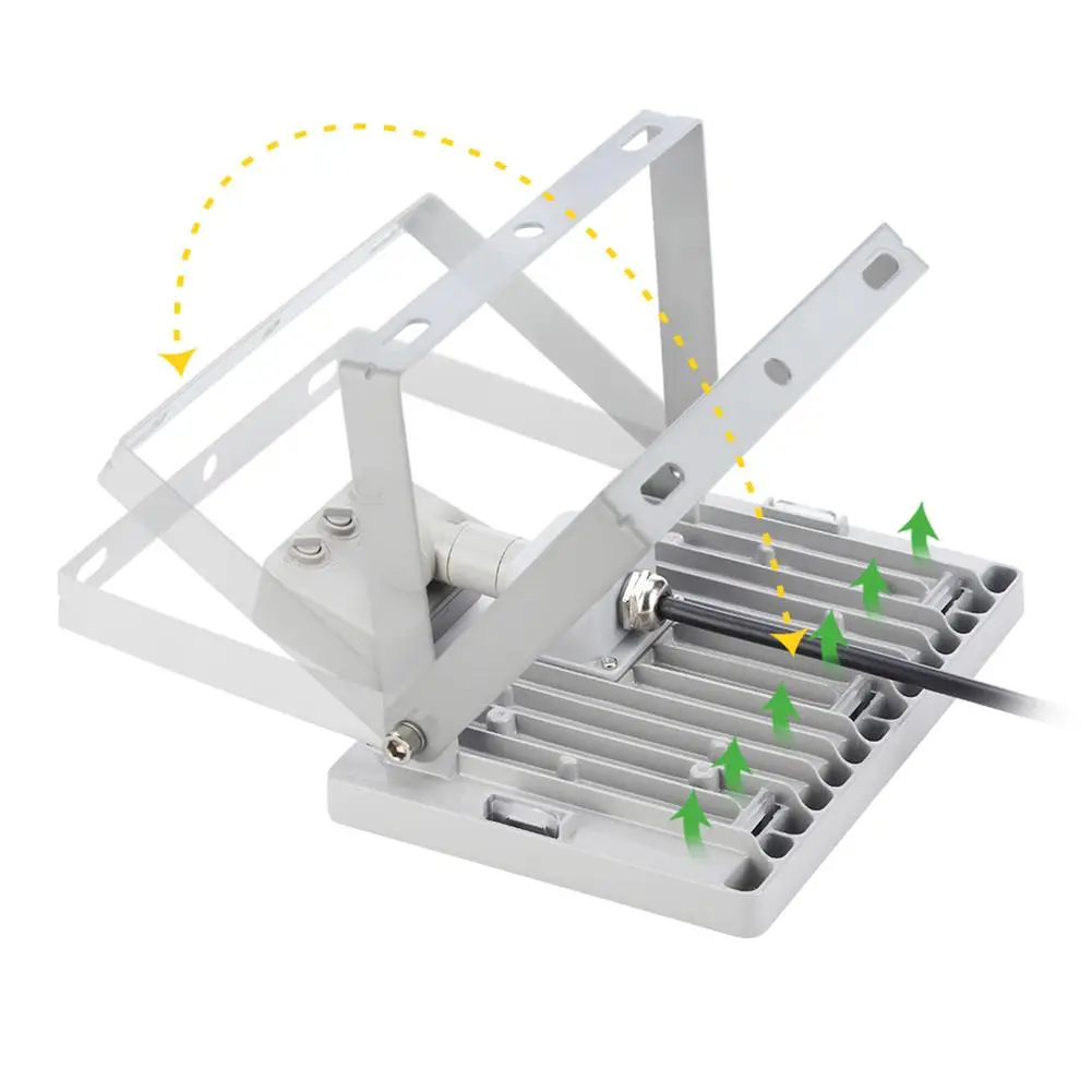 

50W Motion Sensor Floodlight Waterproof 48 LED IP65 Waterproof Flood Light Ultra-thin Lighting Suspension Horizontal Wall