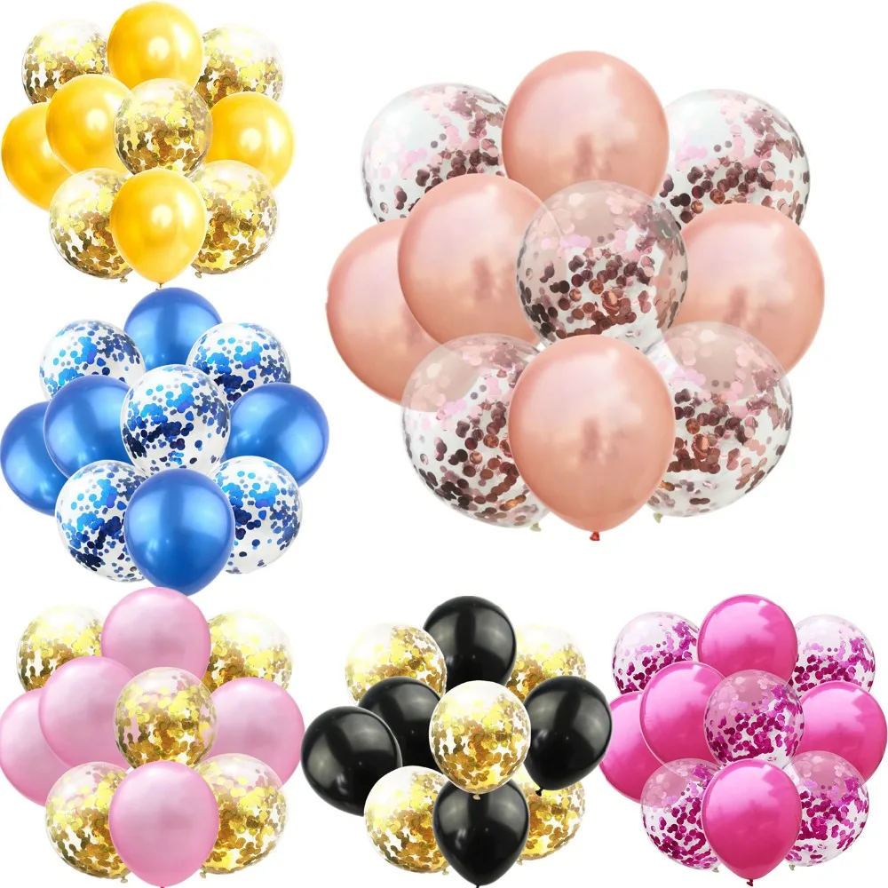 10 шт. латексные воздушные шары с конфетти 12 дюймов | Дом и сад