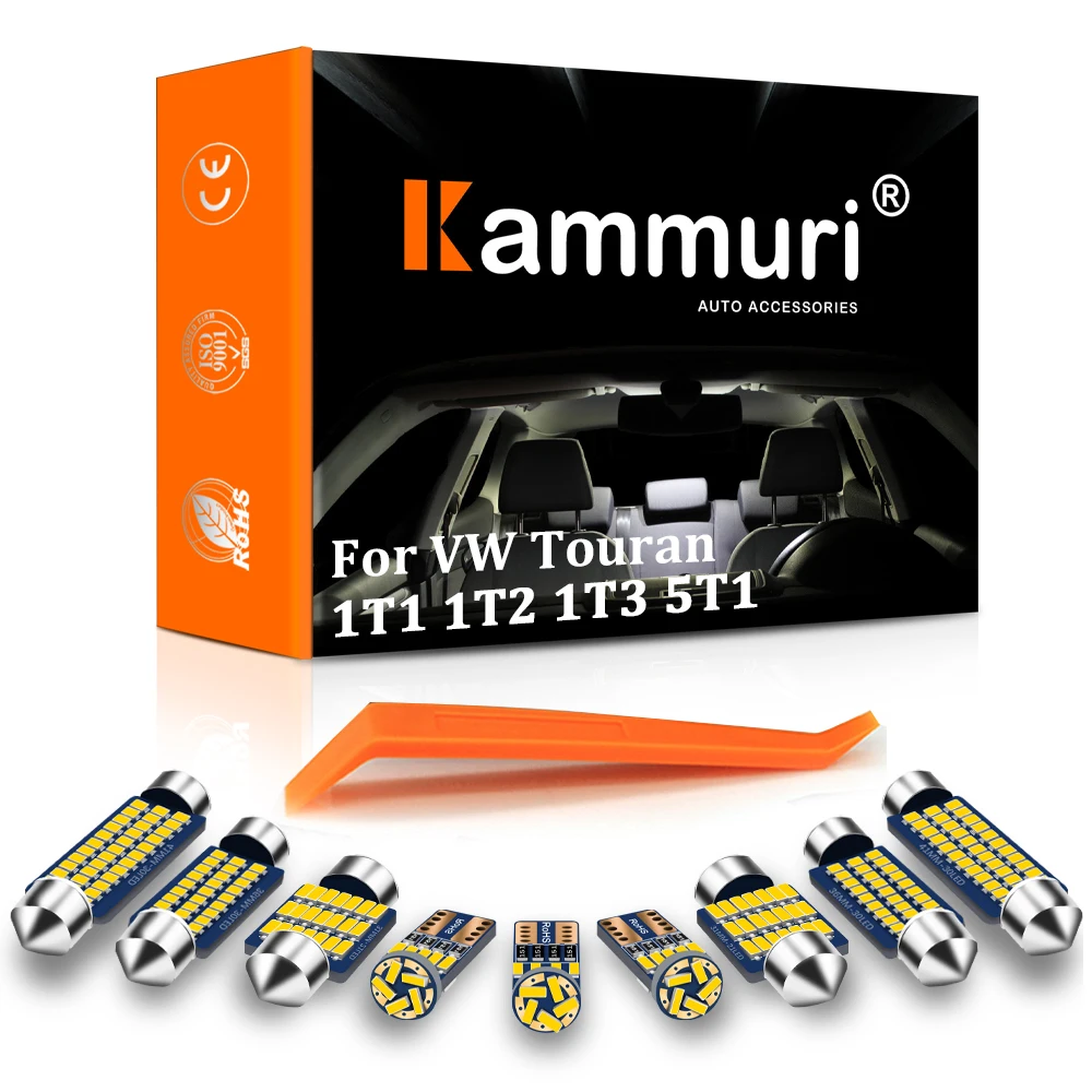 KAMMURI 100% белый светодиодный внутренний комплект для 2003 2019 VW Touran 1T1 1T2 1T3 5T1 Купол