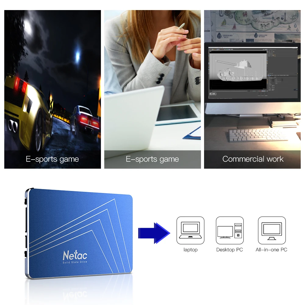Netac SSD 120 ГБ 240 480 960 Гб SATA3 HDD жесткий диск ноутбук ПК 720 G 1 ТБ N500S/N600S Внутренний