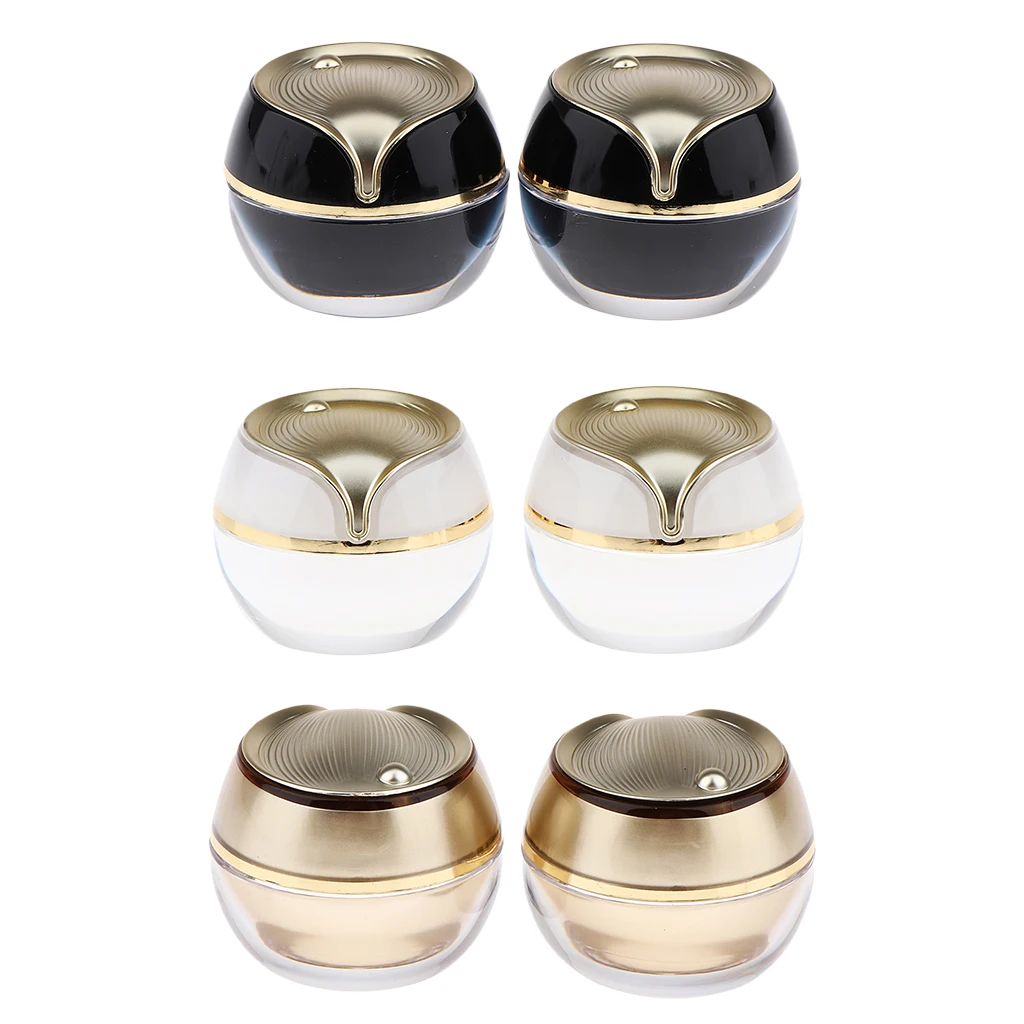 

10g Empty Container Jar Pot for Cream Butter Makeup Sample w/ Inner Lid 2pcs