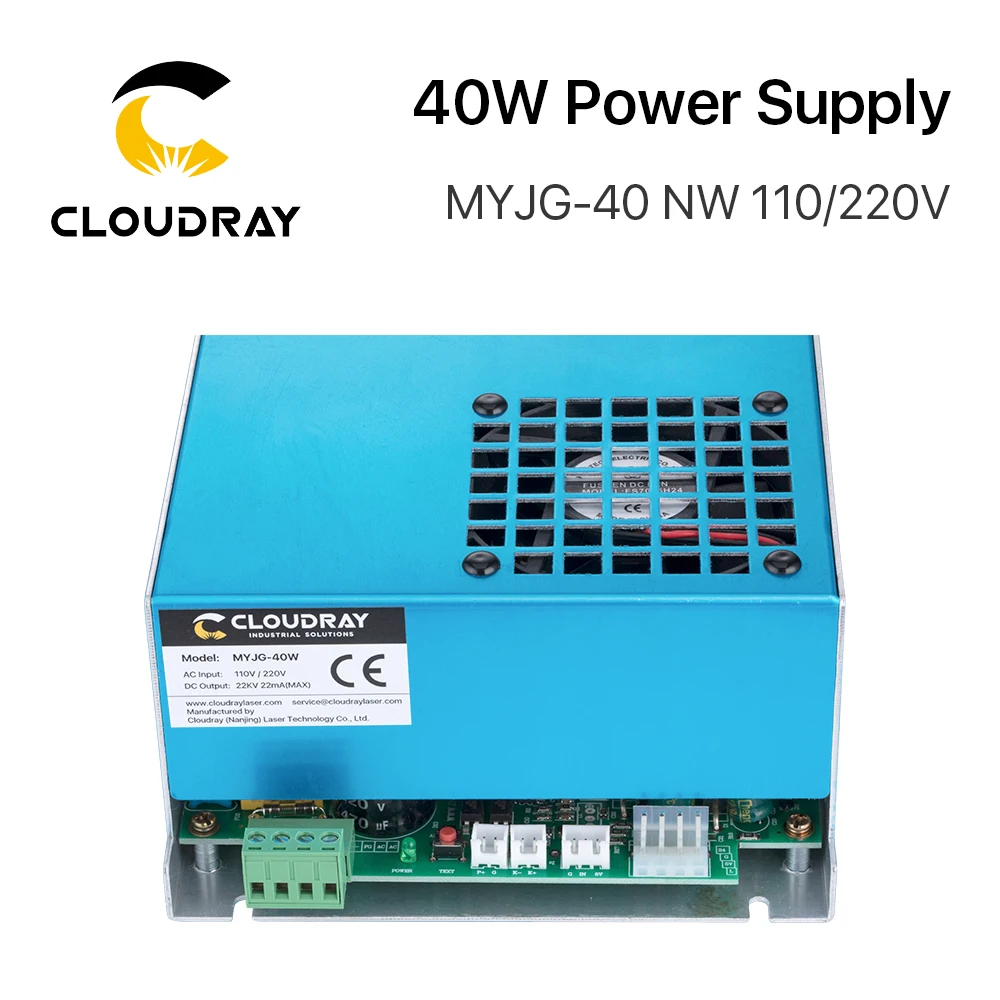 Cloudray 40 Вт CO2 лазерный Питание MYJG 110V 220V для станок лазерной резки и гравировки