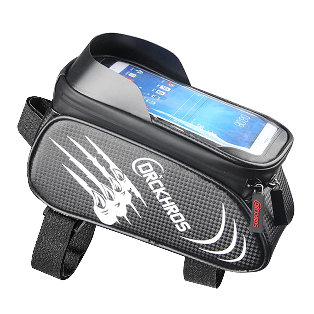 

Rainproof Bike Bag 6.0in Phone Holder Frame Front Top Tube Bag Basket MTB Road Bike Front Tube Bag Bicycle Touch Screen Pannier