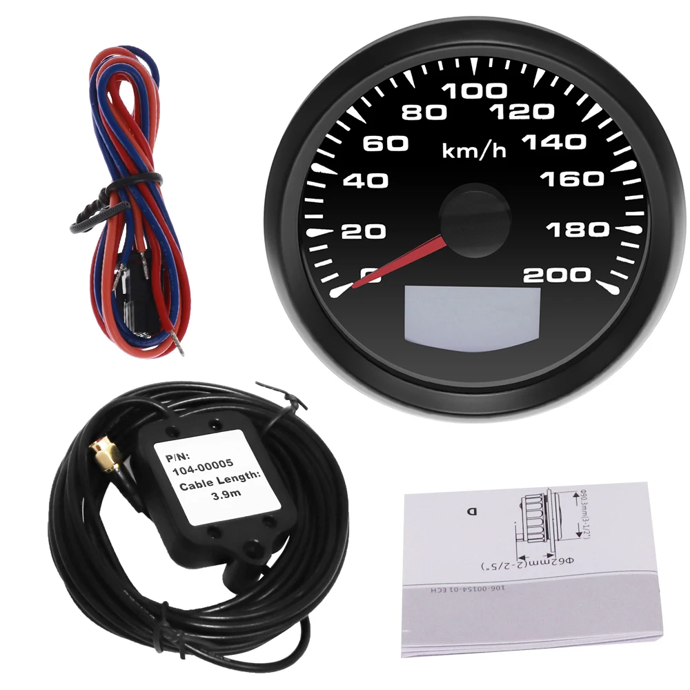 Одометры скорости Gps измеритель с ЖК-дисплеем и подсветкой 7 цветов для