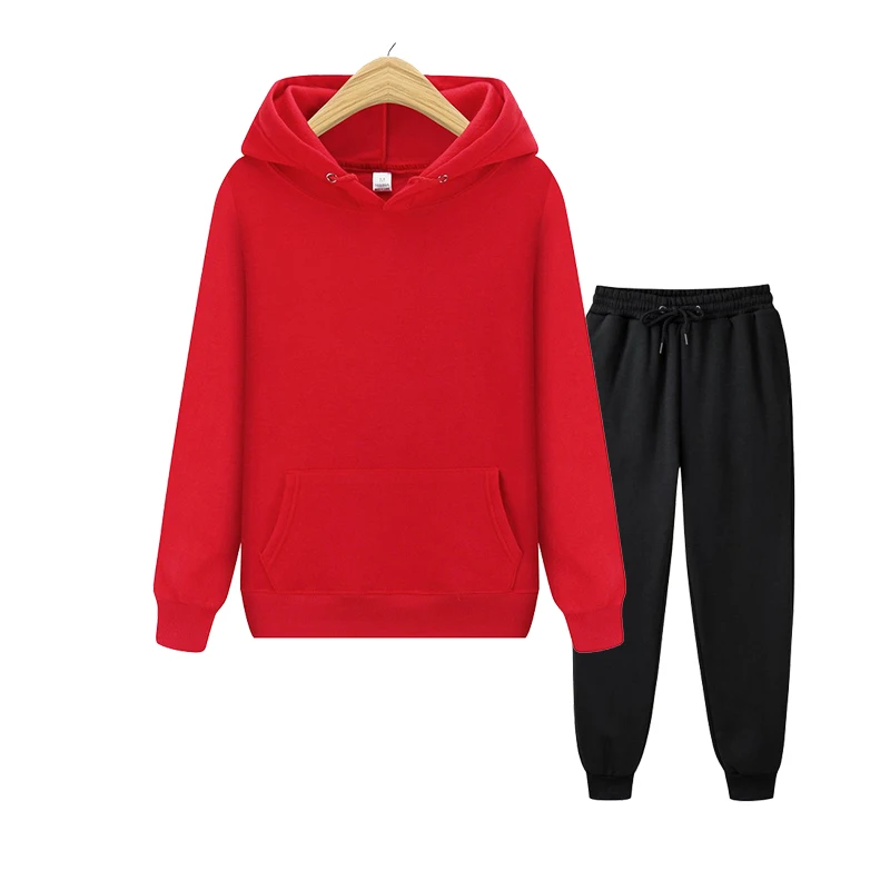 

Warm Hoodies 2 Piece Set Sweatshirt + Pants Women Sport Suit Spring And Autumn Sportswear