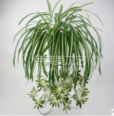 Миниатюрное украшение для комнаты искусственный цветок хлорофитума из шелка