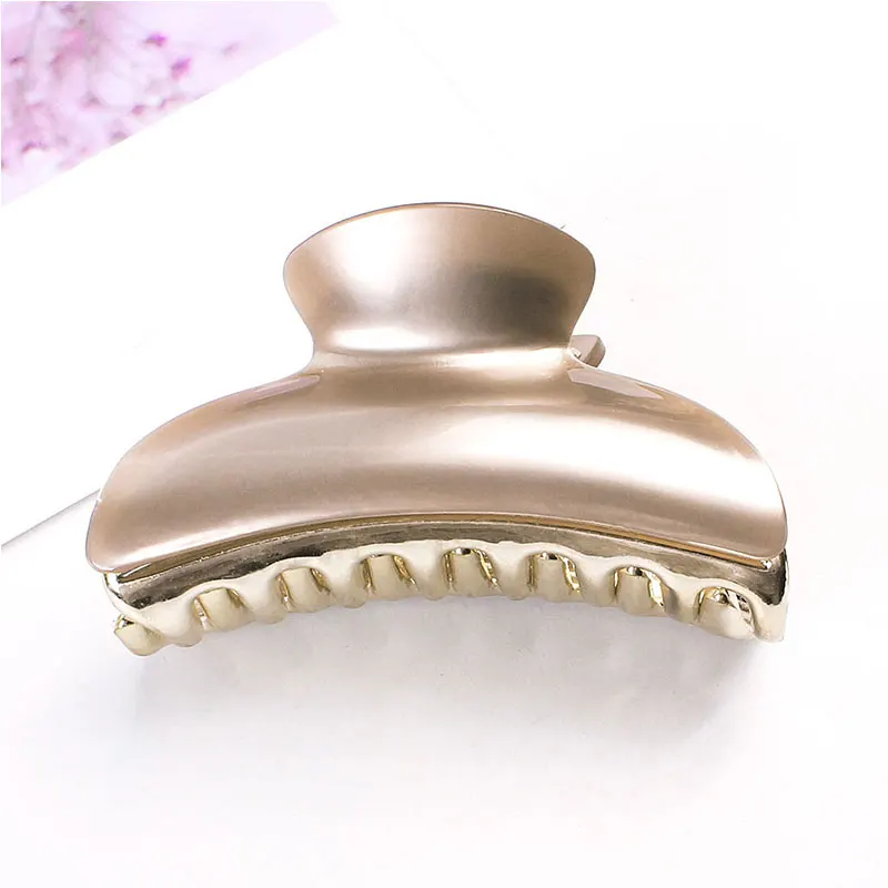 Большой коготь волос Блестящий акриловый зажим для заколка со стразами