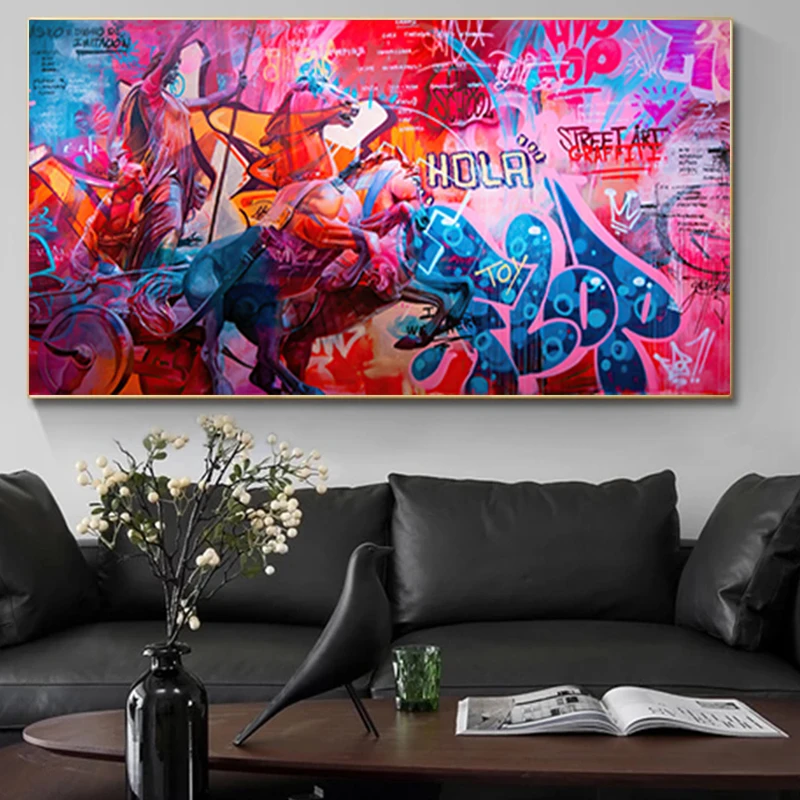 

Ancient Greece War Vaporwave Sculpture Posters Graffiti Art Canvas Painting Prints and Pictures for Living Room Decor Unframed