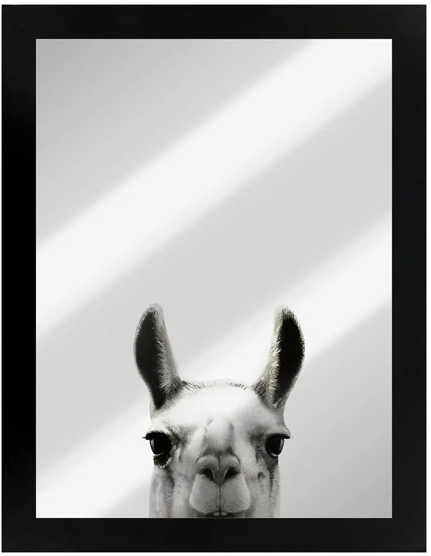 Лама запросительные существа зеркальная забавная жестяная вывеска Настенный