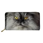 Женские кошельки-Клатчи Kawaii с принтом Персидского кота, женские длинные кошельки на молнии, модные роскошные кошельки из искусственной кожи с отделением для карт, портмоне