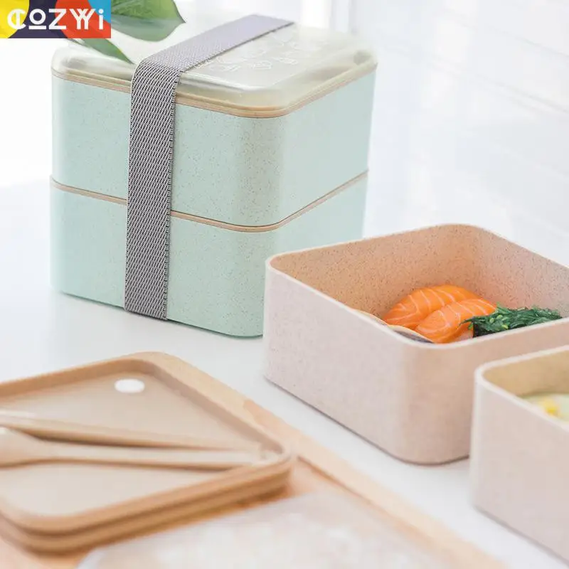 Ланчбокс из пшеничной соломы экологически чистый переработанного материала для