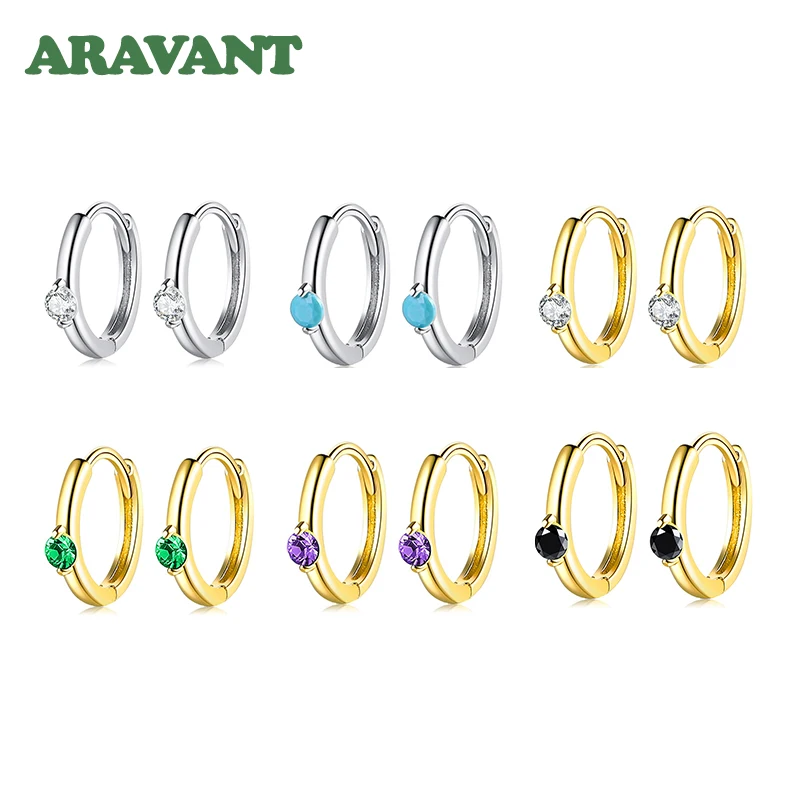 

925 Silver Simple Round Hoop Earring For Women Girls Fashion Jewelry Gift