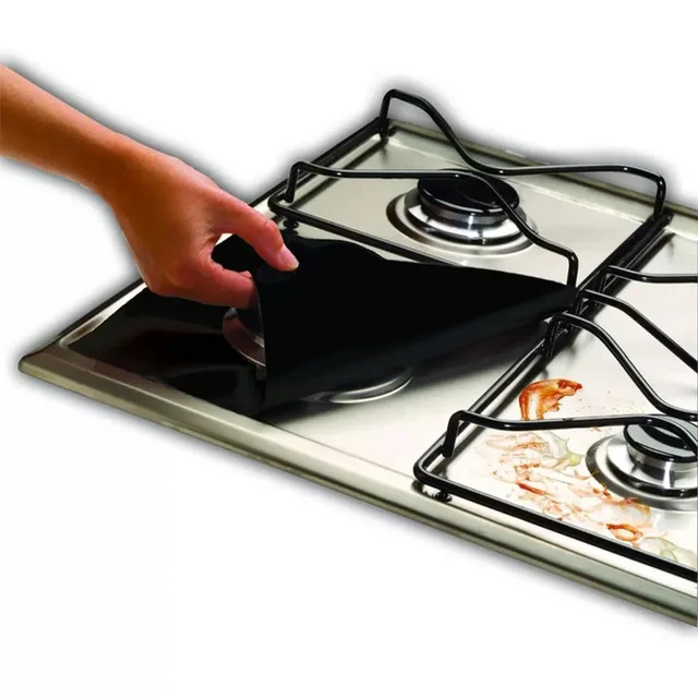 1/4PC Stove Protector Cover Liner Gas Stove Protector 5