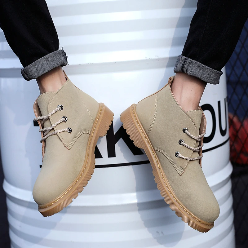 

Men's shoes botas 2019 autumn new men's leather boots bota masculina men's fashion retro high men's boots botas hombre