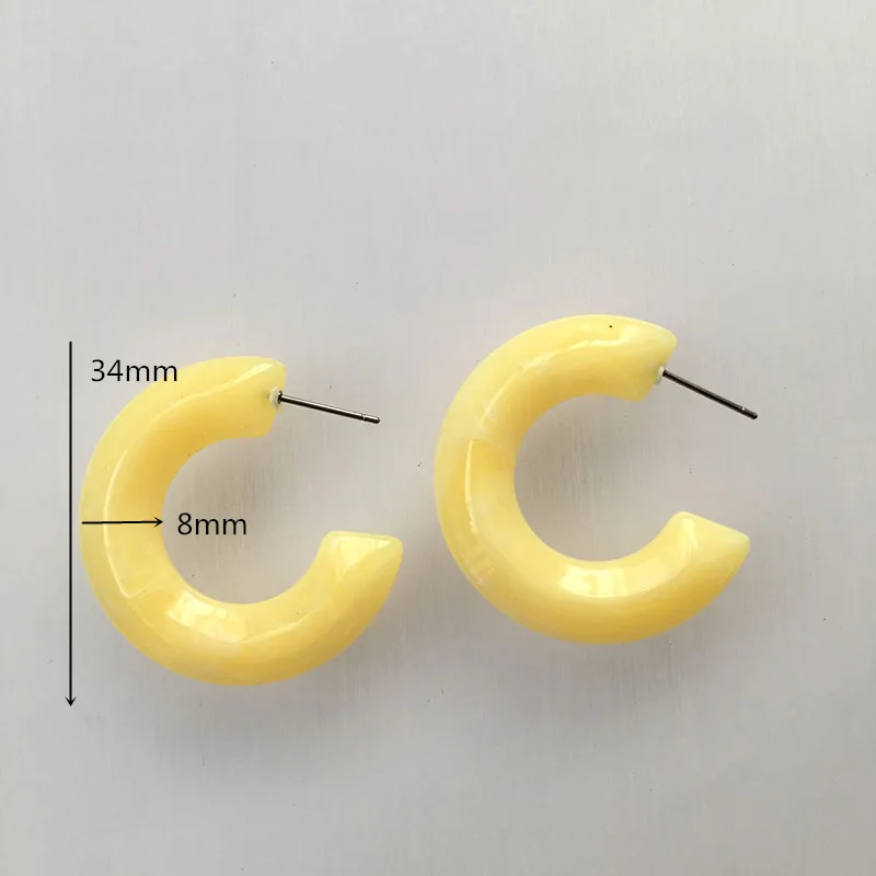 UJBOX большая акция японский корейский акриловые узор из смолы серьги для женщин и