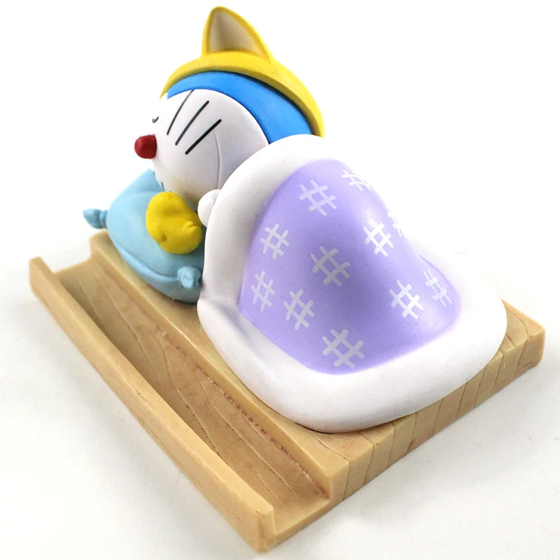 6cm Anime Doraemon Sleeping Figure Mobile phone holder Car Decoration Pvc Action Collection Model Toy gifts | Игрушки и хобби