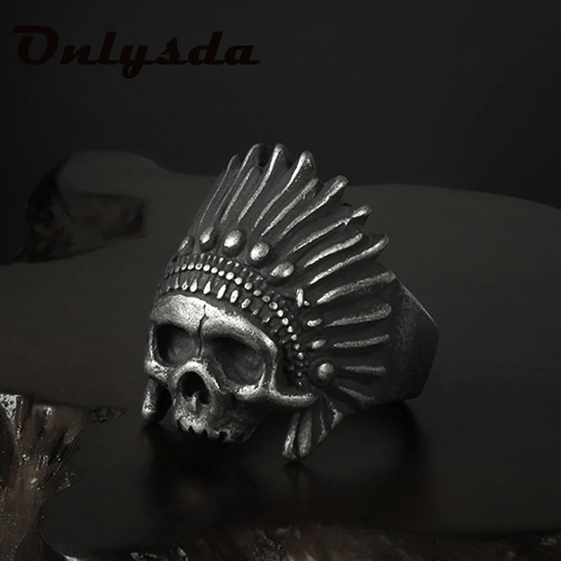 Мужское кольцо из нержавеющей стали в стиле панк-рок |