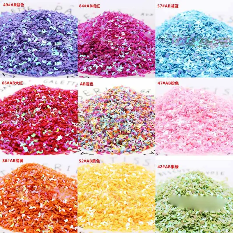 3 мм лак для ногтей с бусинами в форме Луны стеклянный шар блестками наполнитель