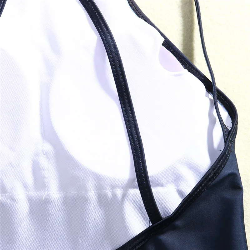 Сексуальный цельный купальник женское бикини с геометрическим принтом женский