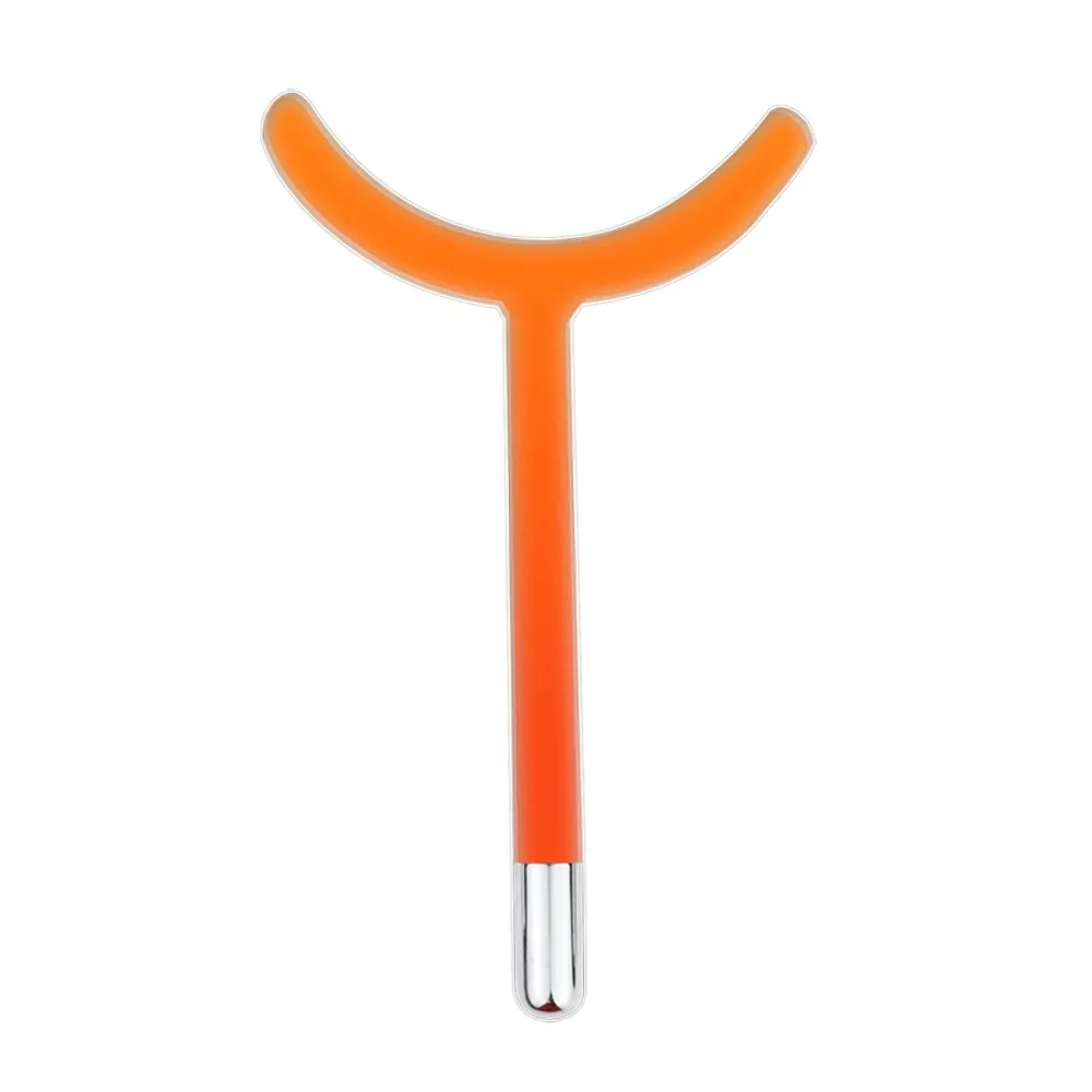 Orange Y Shaped 1 шт. Y Форма высокочастотная машинка для массажа лица HF Уход за Кожей акне медицинский инструмент антистресс здоровье - Цвет: Orange Y Shaped