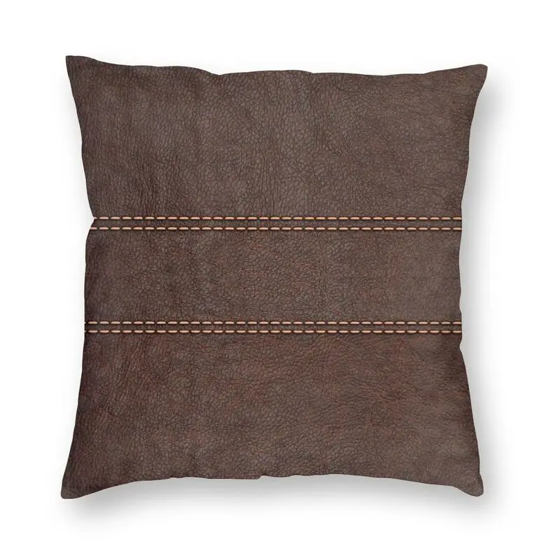 

Чехол для подушки Todays с кожаной текстурой 40x40, декоративная 3D печать, винтажная средневековая стильная подушка для дивана с двумя сторонами