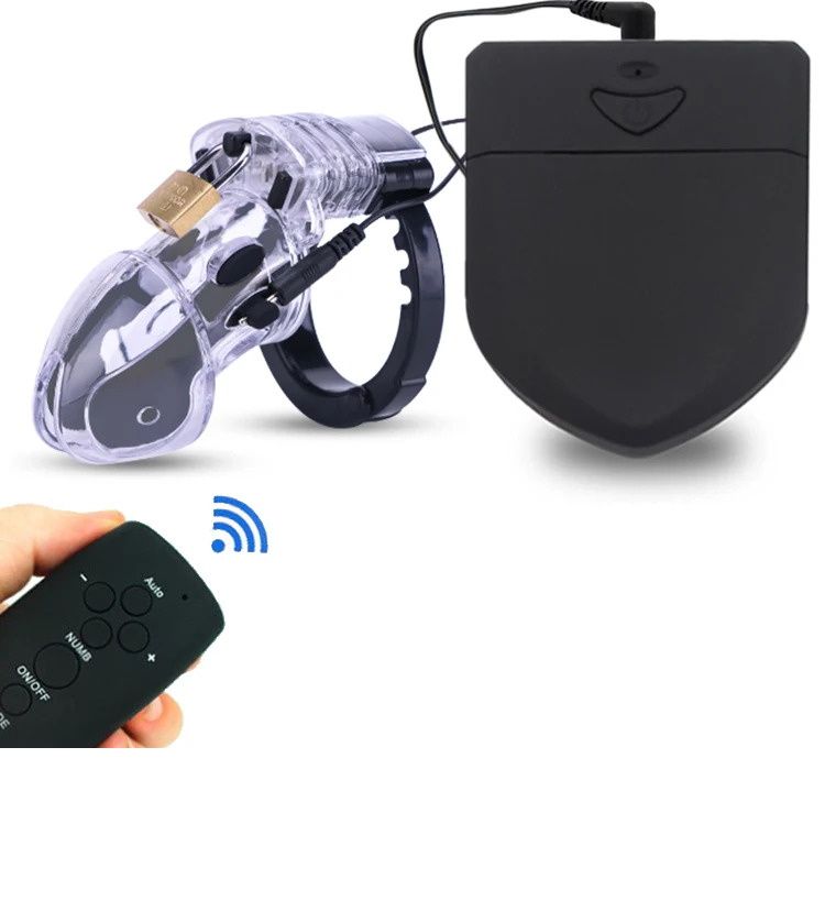 Электрошоковая клетка для пениса Беспроводное дистанционное управление хостом