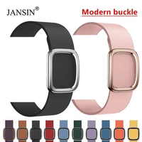 leather modern buckle strap for apple watch band 38mm 42mm bracelet correa for iwatch series 7 41mm 45mm 40mm 44mm 6 5 watchband