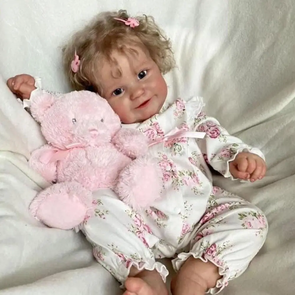 

NPK 60CM Reborn Toddler Popular Cute Girl Dolls Maddie With Rooted Blonde Hair Soft Cuddle Body High Quality Rebirth Baby Dolls