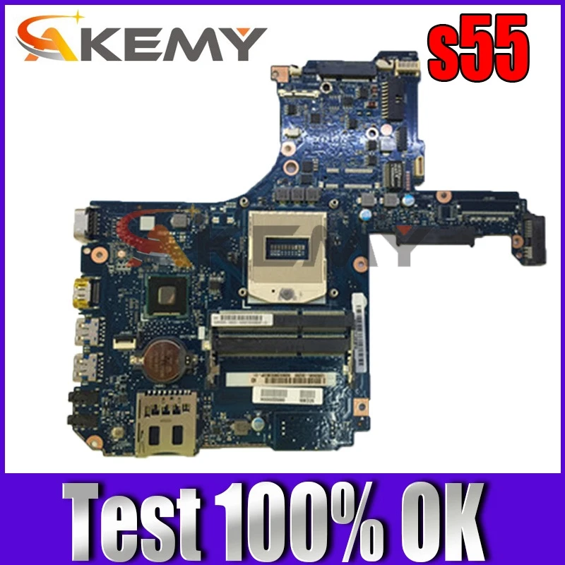 Материнская плата AKEMY для ноутбука toshiba s55 H000053210 SJTNV HM70 работает с материнской
