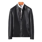 Мужская кожаная куртка, мотоциклетные мужские куртки 5XL, черная куртка, Мужская верхняя одежда, мужские повседневные пальто из искусственной кожи, ZA319