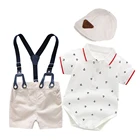 Одежда для новорожденных, Детские наряды, хлопковый комбинезон с принтом цвета хаки, стандартная одежда для маленьких мальчиков, летняя детская одежда