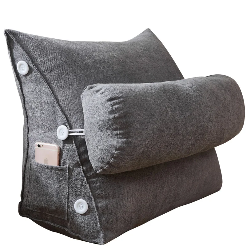 Подушка на спинку кресла для медитации большие треугольные диванные подушки