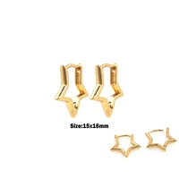 gold filled stud earrings stainless steel five pointed star stud earrings simple and exaggerated star stud earrings jewelry
