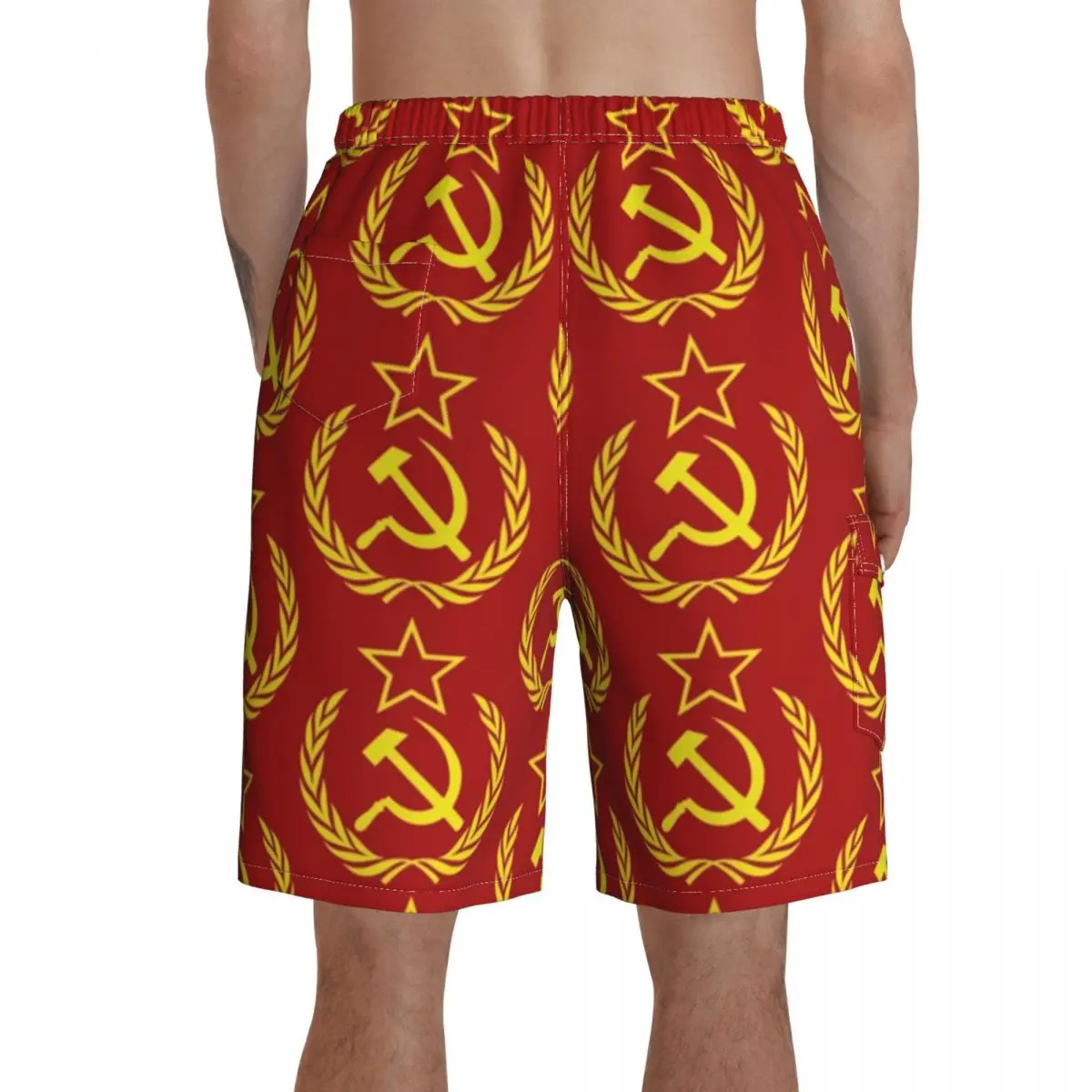 

Communist Board Shorts Beach Swimming Trunks Polyester Funny Men Swim Trunks