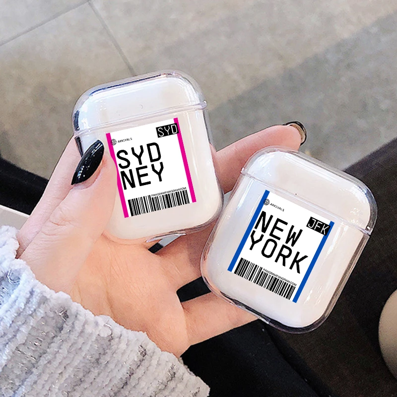 Чехол с забавными дорожными городскими карманами для посадки AirPods 2 чехол