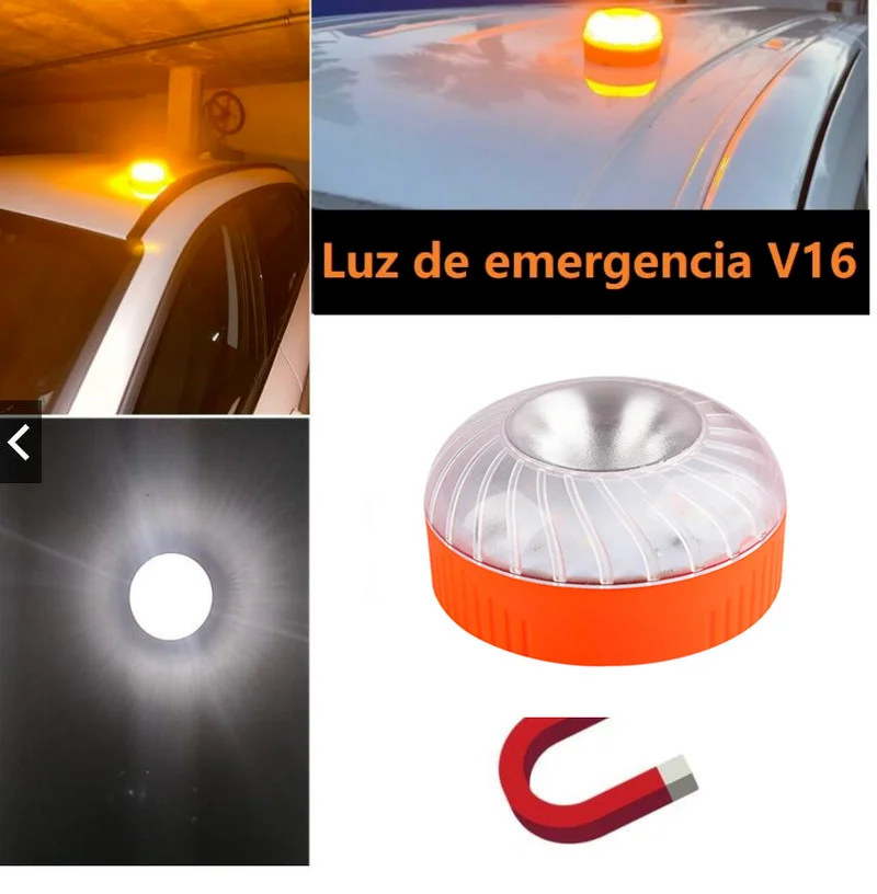 Аварийный маячок V16 утвержденный Dgt магнитный светодиодный вращающийся мигающий