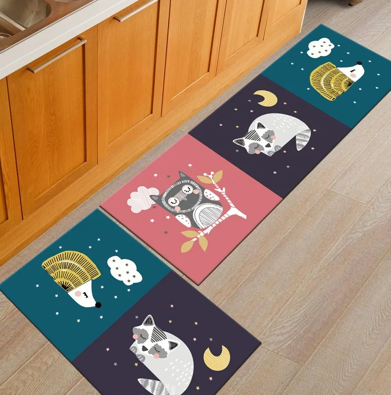 

Geometric Kitchen Mat Non-slip Waterproof Bathroom Carpet Entrance Door Mat Carpet Floor Mat Corridor Home Decoration Crafts