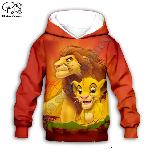 Kids hoodies Детские толстовки с капюшоном с Simba из мультфильма «Король Лев»; mufasa; толстовки на молнии с объемным принтом для малышей; MATATA для мальчиков и девочек; пуловер HAKUNA - Цвет: Kids hoodies