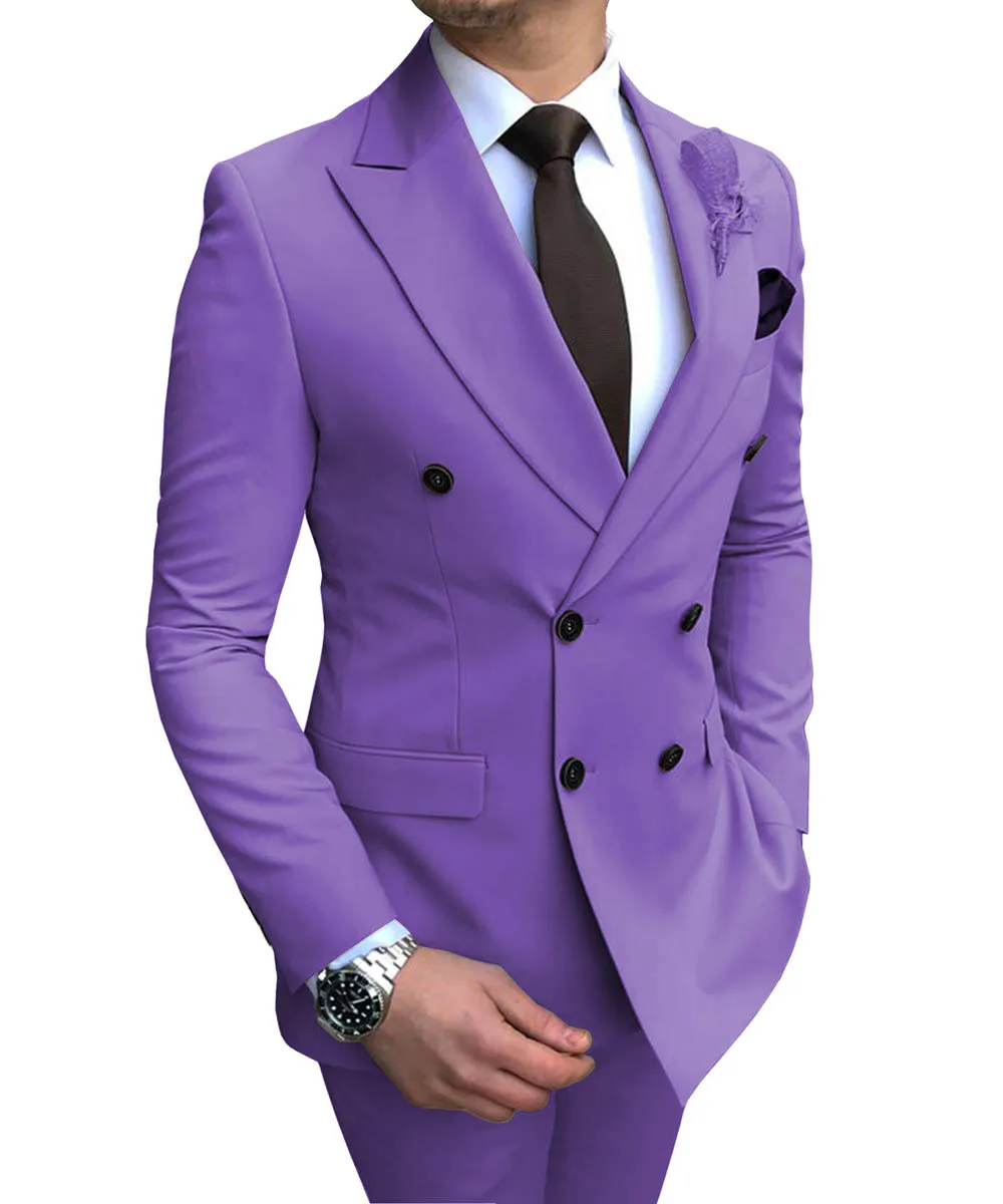

Мужской деловой костюм, Блейзер, свадебный костюм из двух предметов, пиджак и брюки, тонкие костюмы по индивидуальному заказу